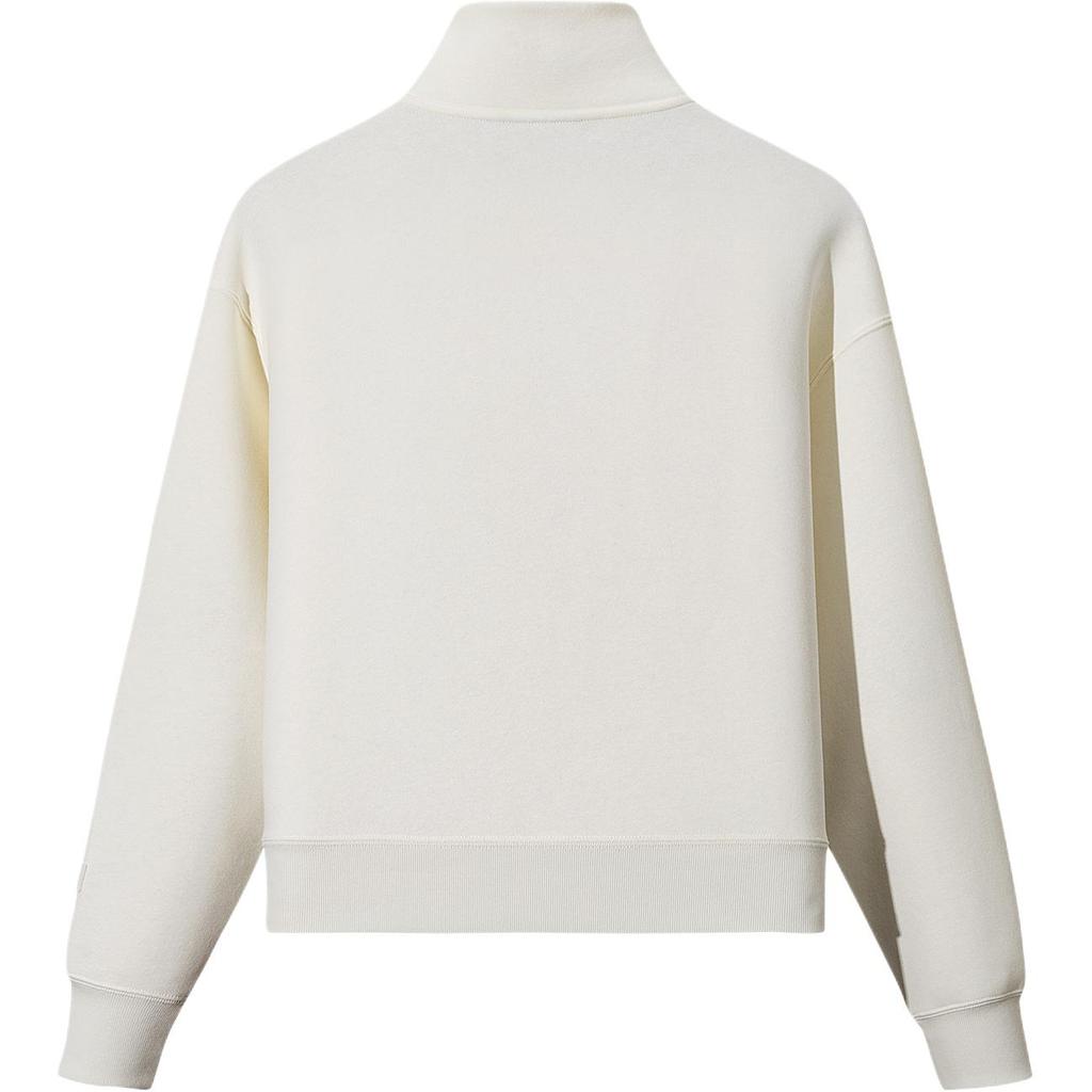 Anta Loose Casual Stand Collar Fleece Pullover Versatile Letter Sweatshirt Women Tops 162548718N-1