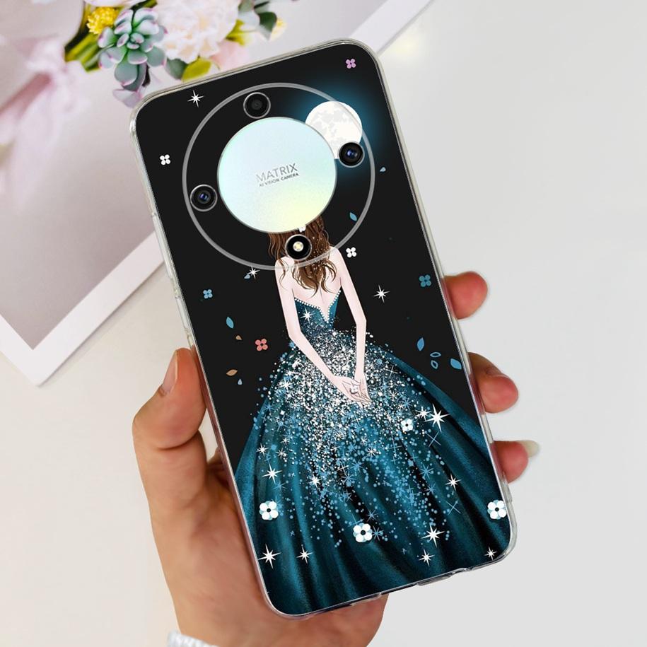 For Honor X9b 5G Case 2023 Fashion Flower Clear Silicone Soft Back Cover For Honor X9a RMO-NX1 Funda HonorX9 X 9 X 9B X 9A Coque