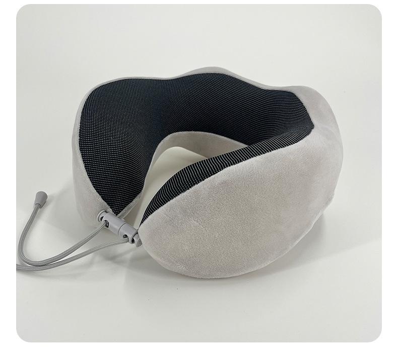 U-vormig traagschuim reisneksteun - Hoge kwaliteit cervicale ondersteuning met magnetisch doek met langzame terugvering