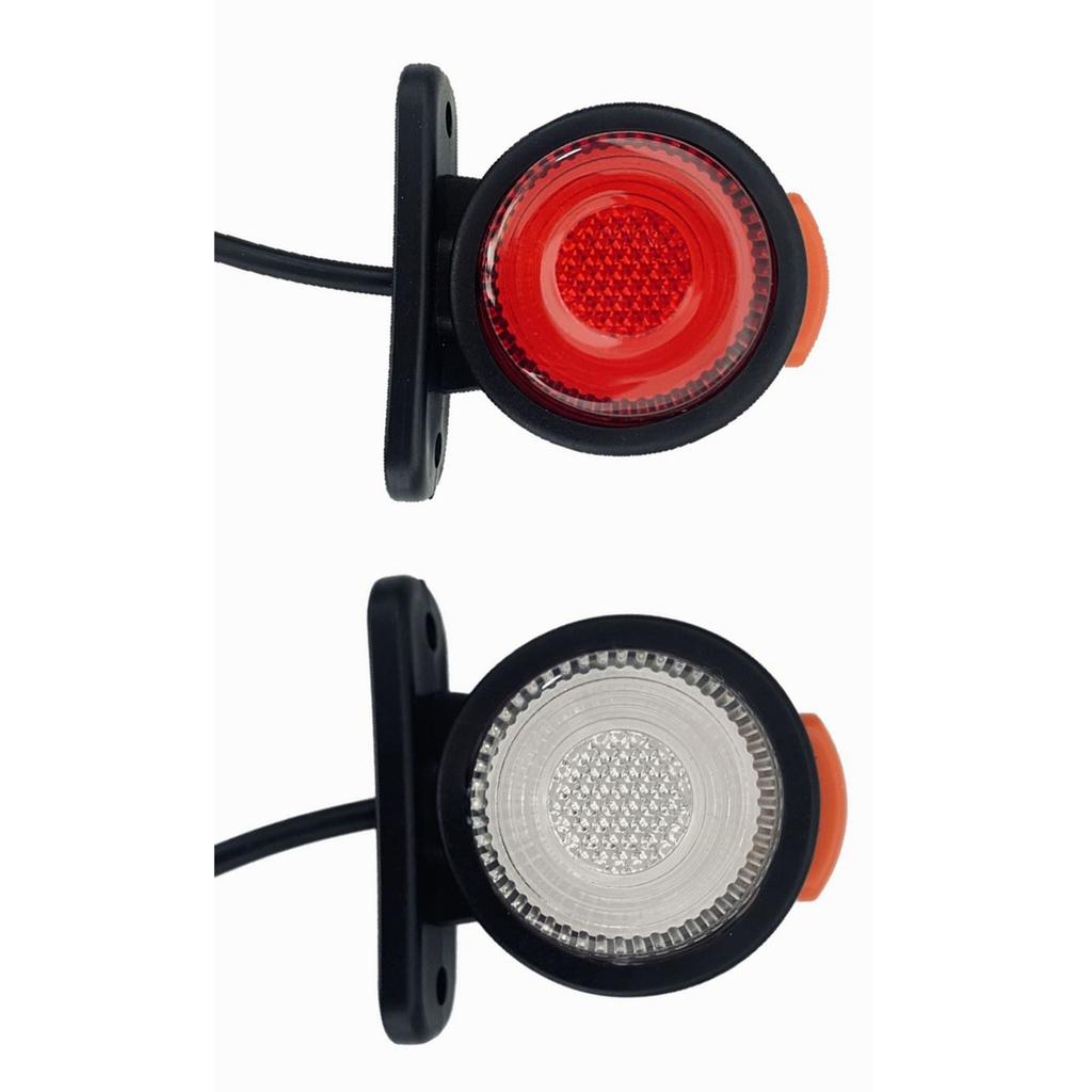 1 Pair Truck Side Marker Light Rear Brake Stop Lights Universal for Trailer Replacement Side Marker Indicator Lamps