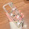 Handyhüllen für iPhone 11 13 15 Pro Max 12 14 Pro Max Hülle iPhone 16 15 Plus 13 Pro 12 Frosted Texture Painted Cartoon Flowers