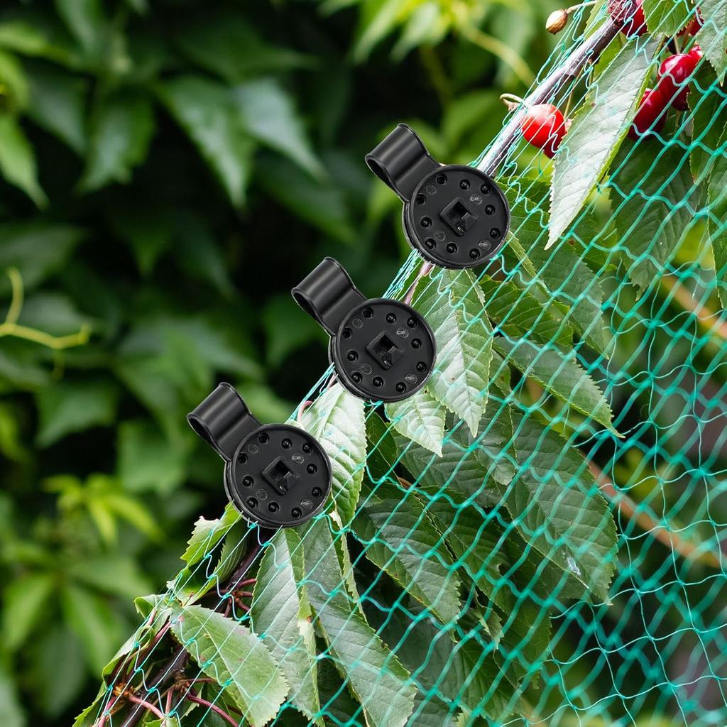 40/60 PCS Black Round Shade Cloth Clips Heavy Duty Plastic Fasteners for Sunshade Net Bird Netting Fabric Connectors