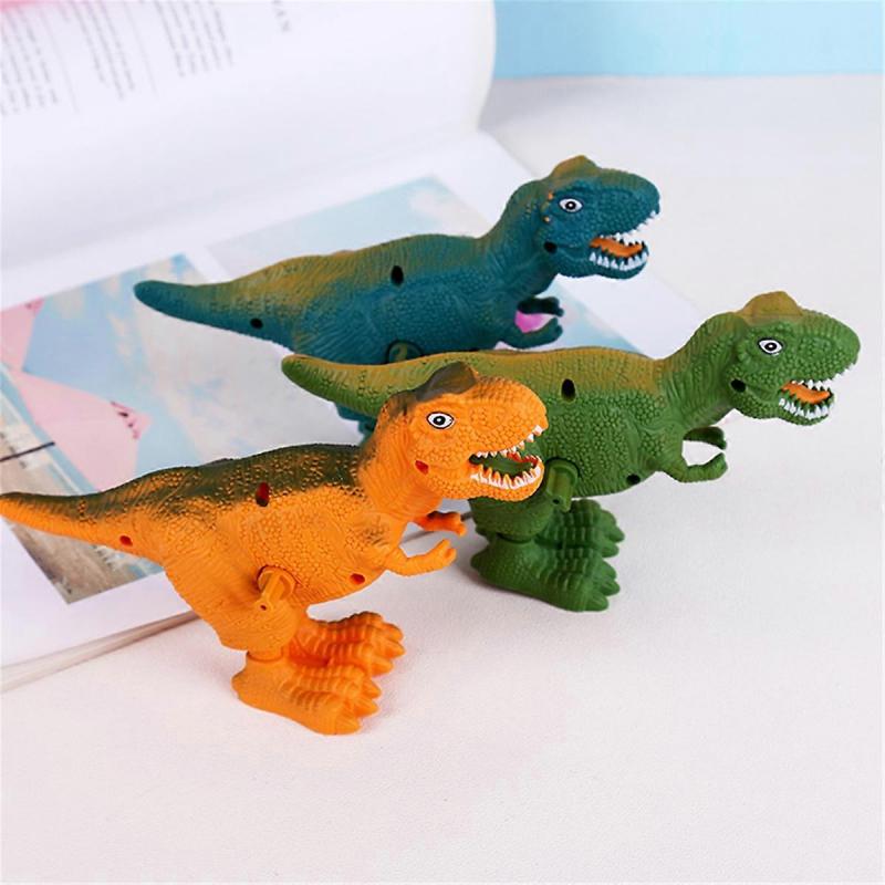 Novelty Gag Winding Toy Cute Party Gift Plastic Dino Figurine for w/ Clockwork Powered Kiddie Toy Educational Playset Gi