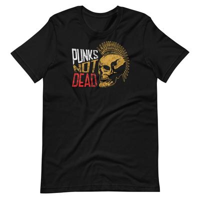 PUNKS NOT DEAD Punk Musik Schwarzes T-Shirt Kurzarm Unisex T-Shirt