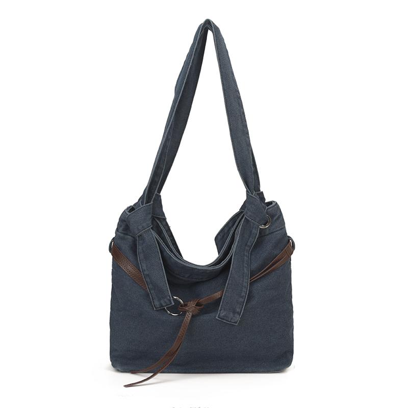 Große Kapazität Commuter Tote Bag Damen Schulter Crossbody Tasche Jeans Tasche