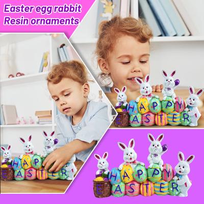 Cute Resin Ornaments, Exquisite Holiday Home Decorations, Adorable Animal Egg Desktop Ornaments
