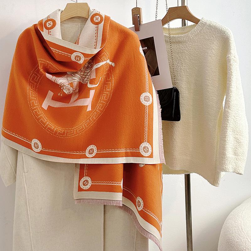 Women's Korean Style Cashew-Patterned Winter Scarf Shawl