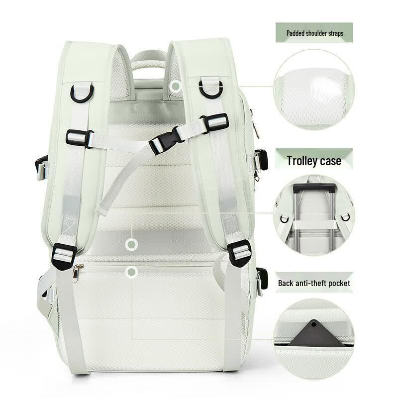 Expandable Dry-Wet Separation Laptop Travel Backpack