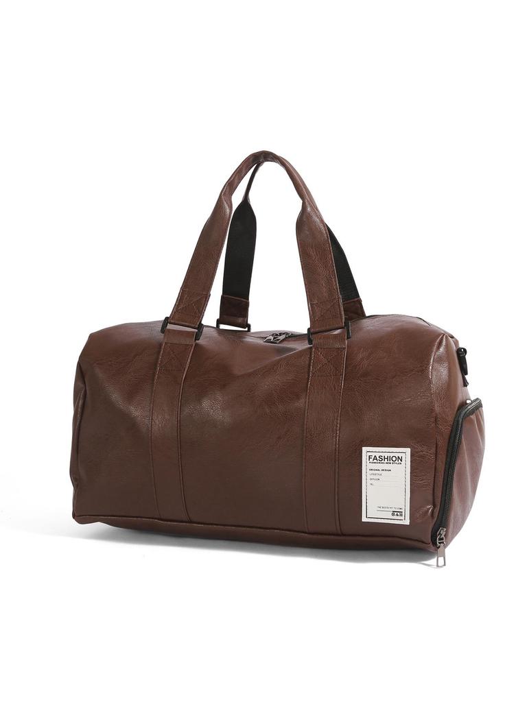 Men's Lightweight Water-Repellent PU Travel Bag for Gym, Yoga, and Sports