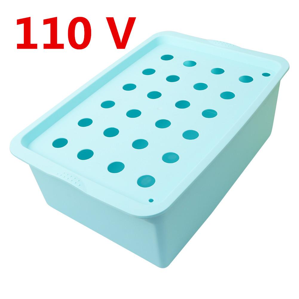220V/110V 24 Holes Hydroponic Kit with Oxygen Pump Indoor Garden Cabinet Box Bubble Nursery Pots Cultivation Box 1 Set