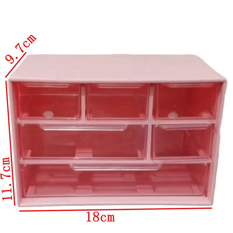Transparent Nine-Grid Jewelry Beads Storage Box with Drawers