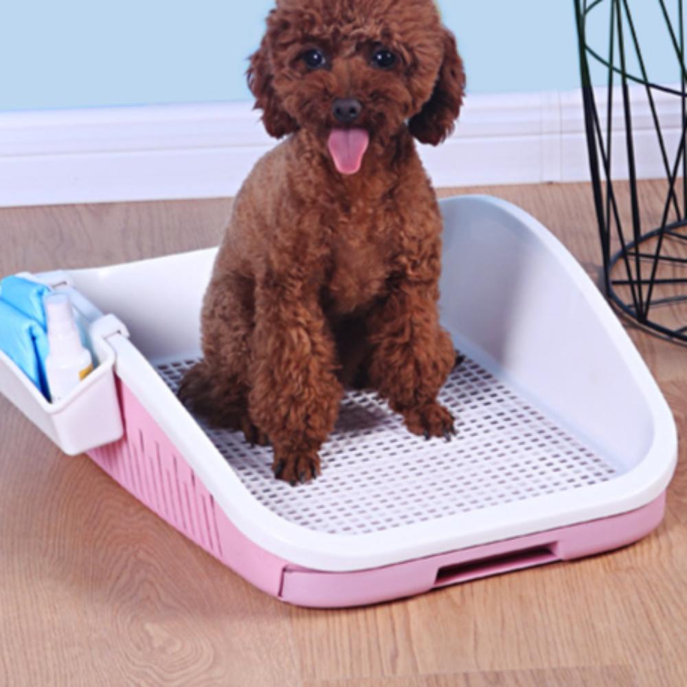 

Товари для тварин. Собачий туалет із висувним ящиком. Зручні та довговічні товари рожевий