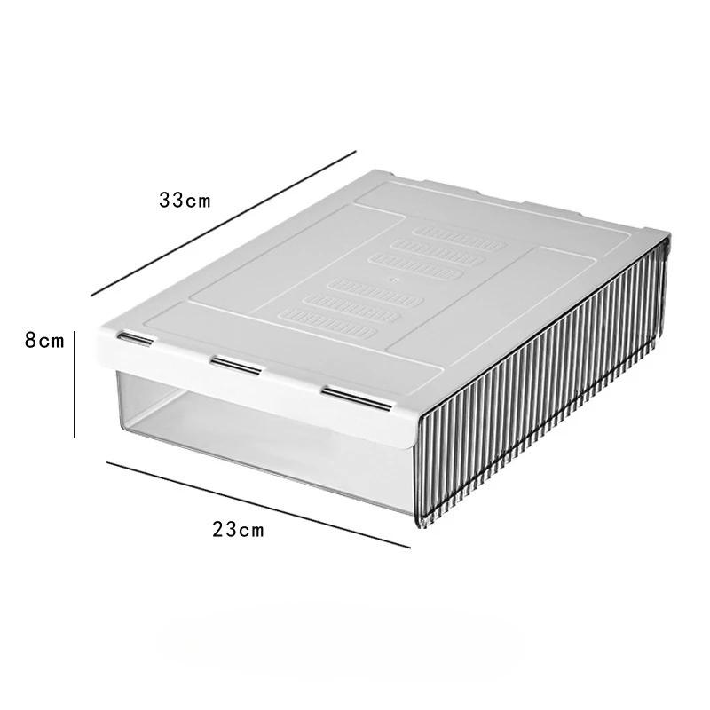 Invisible Drawer Style Storage Box Under The Table Save Space Household Storage Box High-capacity Sliding Rail Buckle Containers
