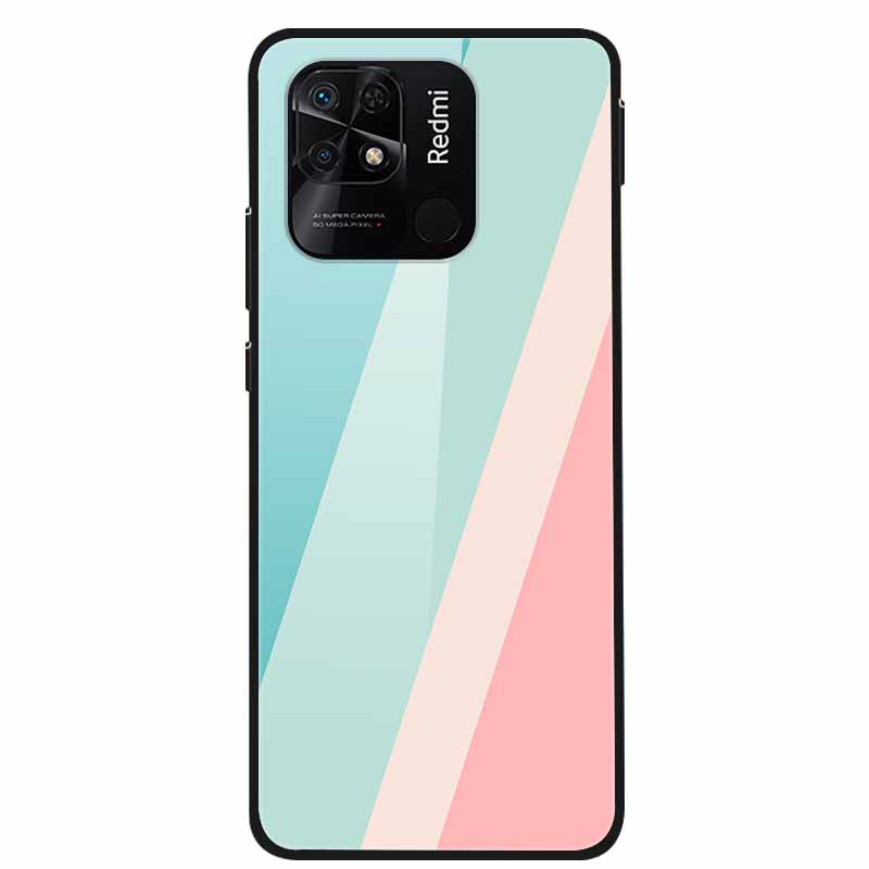 For Redmi 10C Case Luxury Tempered Glass Back Cover Hard Case For Xiaomi Redmi 10C 10 C Capa Redmi10C Shockproof Funda Coque