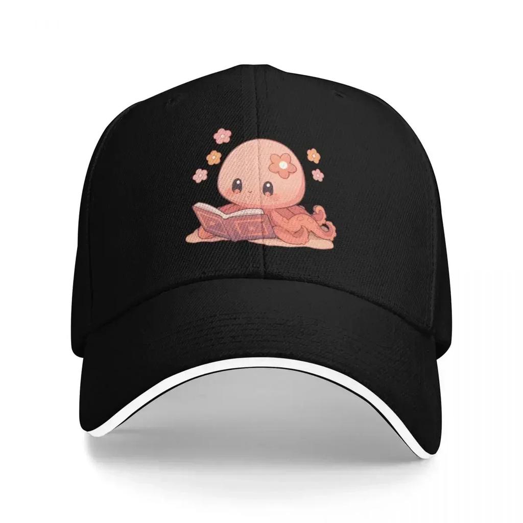 Cute Kawaii Octopus Reading a Book Baseball Cap Hat Unisex Luxury beach hat Beach For Women Unisex's