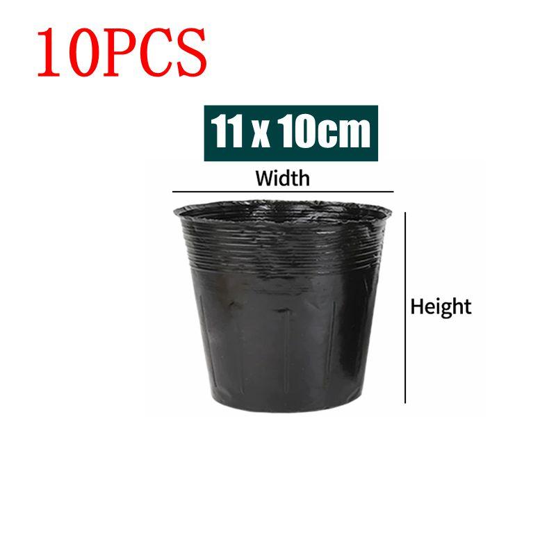 10/50/100Pcs Nursery Pot Garden Plastic Plant Seedling Cup Disposable Nutrient Bag Thickened Black Flowerpot Nutritional Bowl