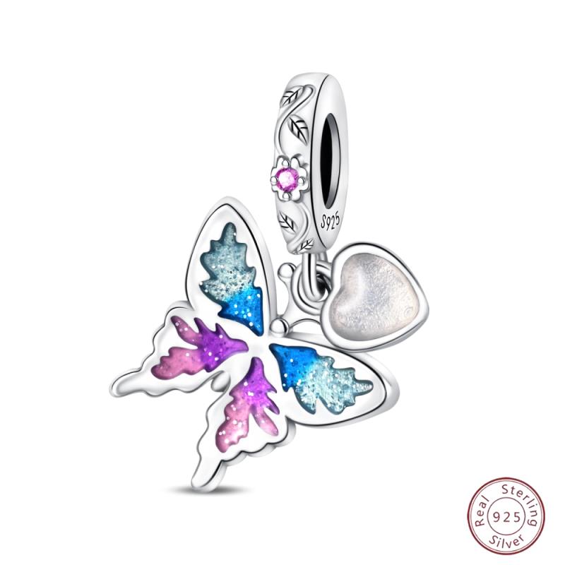 Copper Beaded Pendant Shiny Zircon Spring Cute Bow Original 3Mm Bracelet Women Fine Jewelry