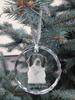 French Spaniel, French Setter - Crystal Bauble with a Photo, Dog Photo In Crystal, Personalized Christmas Tree Ornament by Art-Dog Brand
