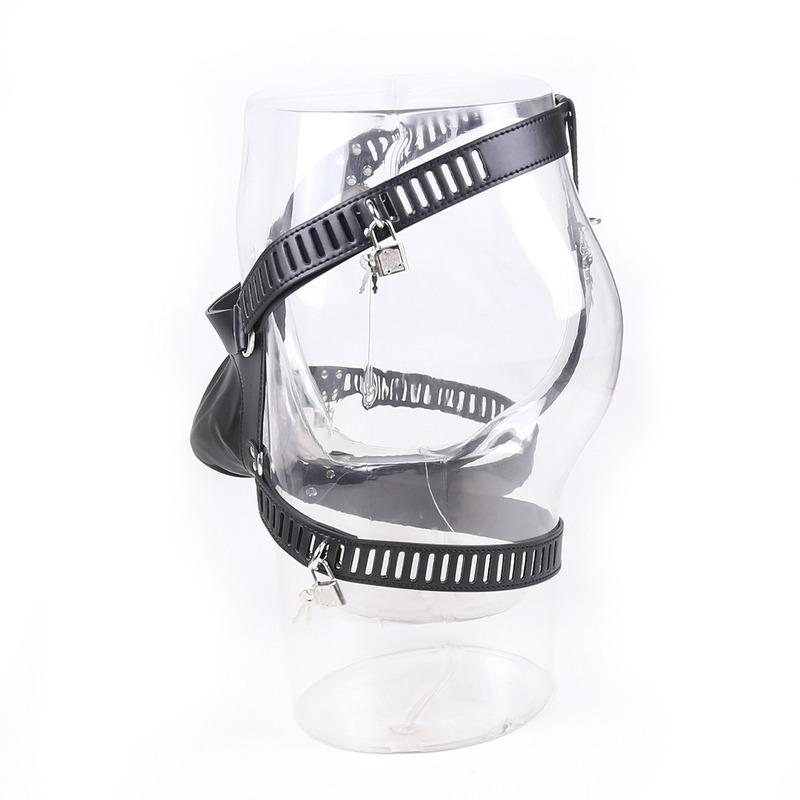 Newest Male Faux Leather Chastity Belt Straps Lockable Bondage  Penis Cock Cage Male Chastity Devices Belt Erotic Sexy Toys