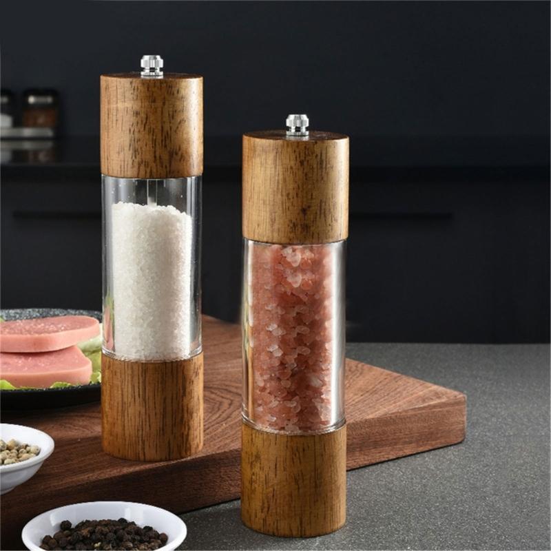 Hand Operated Salt and Peppers Shakers Adjustable Coarseness Spices Mill Manual Peppers Grinder Practical Kitchen Tool