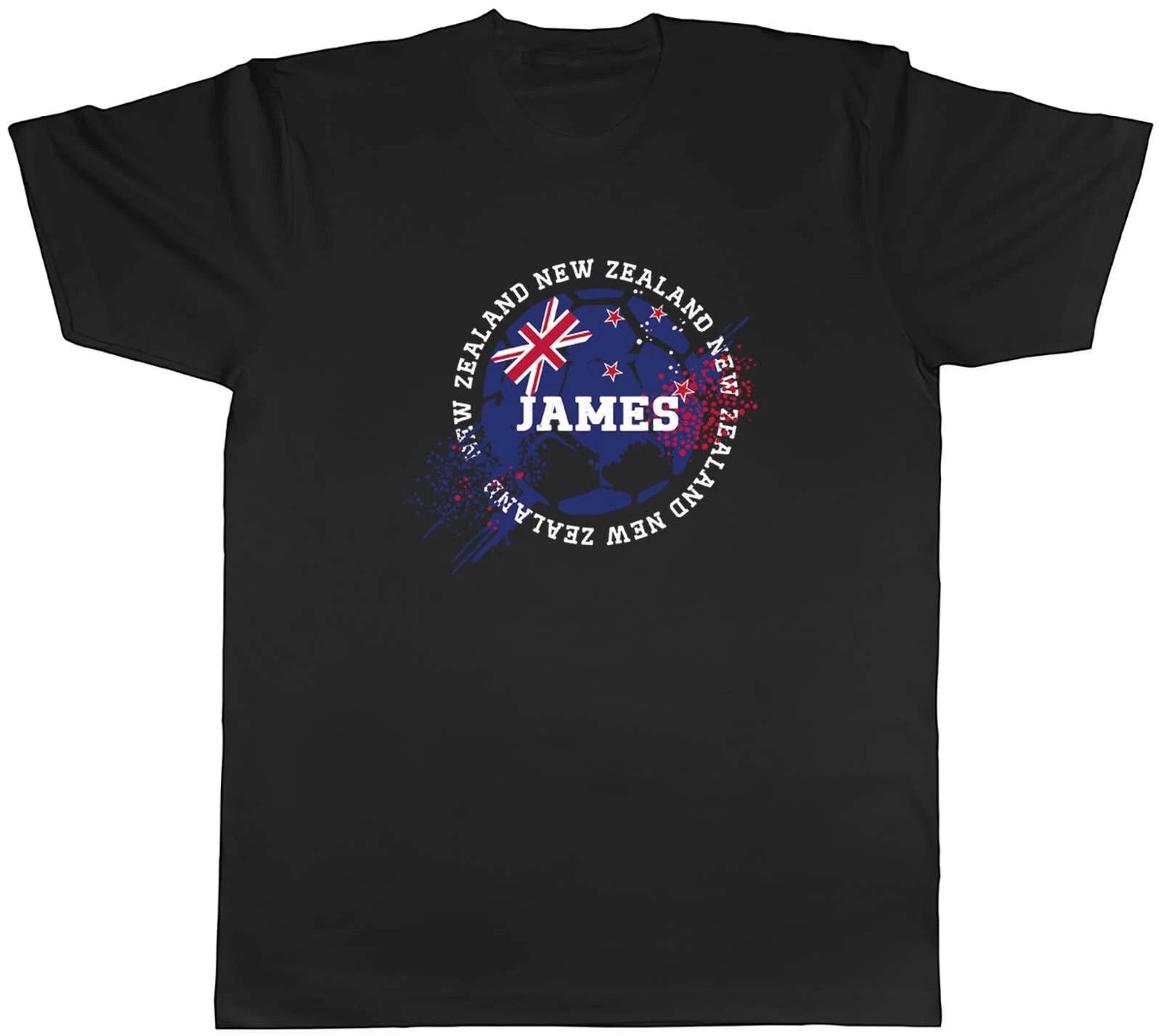 Personalised New Zealand Football Sports Mens Unisex T-Shirt Tee Gift L
