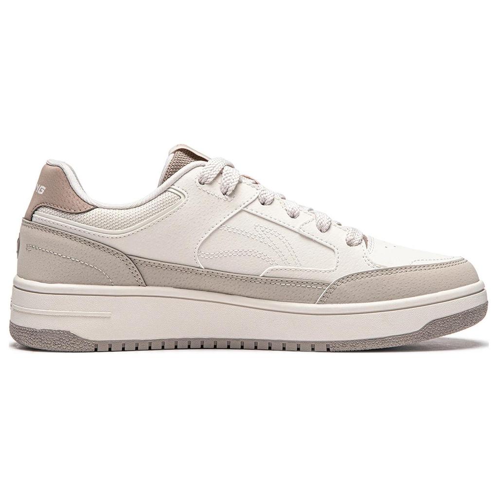 New LiNing Tianji Cushioning, Slip Resistant, Lightweight, Breathable Low Top Casual Shoes Men's Gray White AGCU095-1