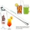 Eistee-Löffel aus Edelstahl 2 Stück/Set, Rührlöffel mit langem Griff, langlebiger Cocktail-Rührlöffel, geeignet für Zuhause und Cafés