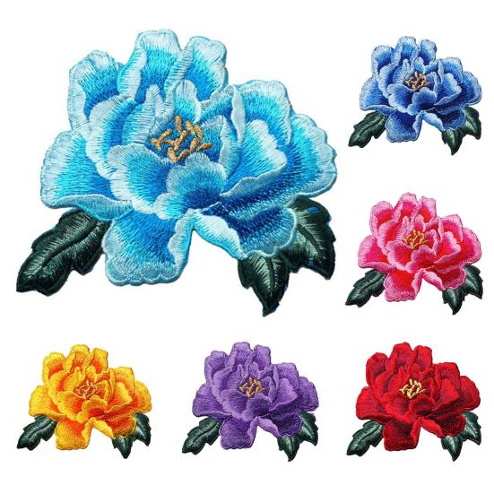 2Pcs Practical Handmade Anti-fading Embroidery Patch DIY Iron On Applique Hat Coat Patches Home Use