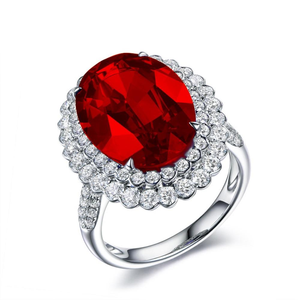 Open Ring Women Simulated Deep Blue Tanzanite Cluster Zircon Statement Finger Ring