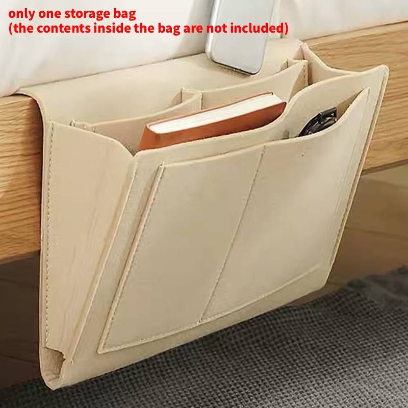 Felt Hanging Organizer For Bedside With Remote And Phone Storage