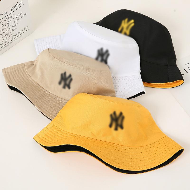 Double-sided fisherman's basin hat women's hat fashion letter embroidery quality hat personality trend hat