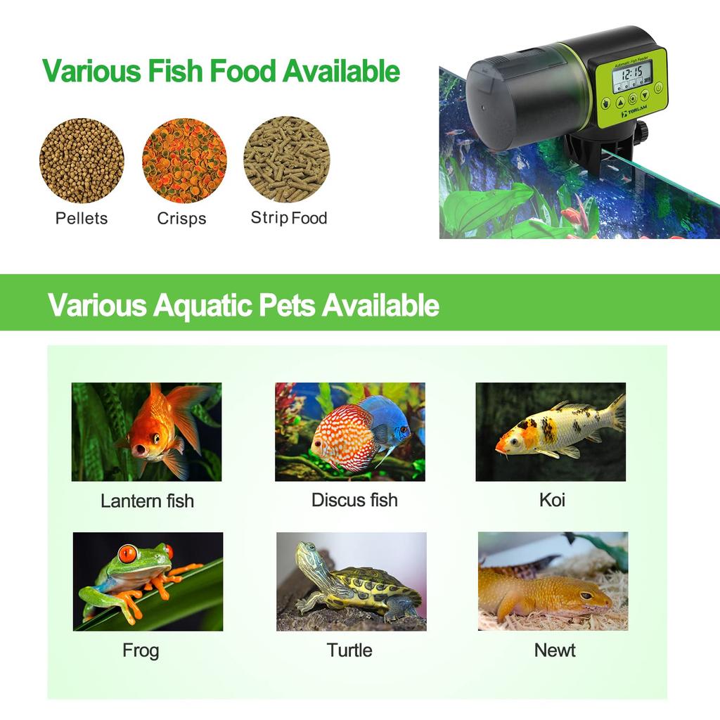 Feeder Moisture-Proof Automatic Fish Feeder Aquarium Tank Electrical Timer Feeder Fish Food Dispenser Tool Auto Fish