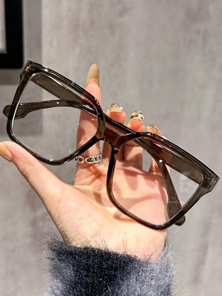 1Pc/2Pcs/3Pcs/4Pcs Elegant, Simple and Stylish Geometric Glasses with Transparent Lenses, Suitable for Daily Office Reading