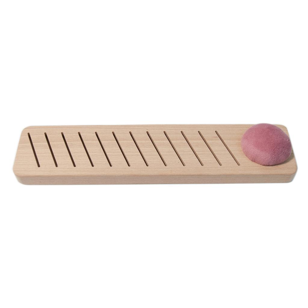 Wooden Thread Holder for Holding Plastic Thread Plates and Sewing Pins, 12 Slots Embroidery Thread Rack for Embroidery