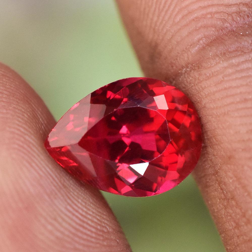 Natural Red Ruby Loose Gemstone 6 Ct Pear Shape for Wedding for Jewelry Making and Gem Collections