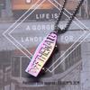 Trendy Titanium Steel Hip Hop Sweater Chain with OFFTHEWALL Letter Pendant for Men
