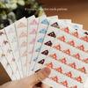 24 Pcs/Lot DIY Floral Print Corner Paper Stickers For Photo Albums Handwork Frame Decoration Scrapbooking Wholesale 8 Colors