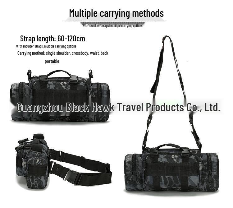 Vodotěsná venkovní sportovní kamera a rybářská taška: Multifunkční taktická a cyklistická messenger taška přes rameno