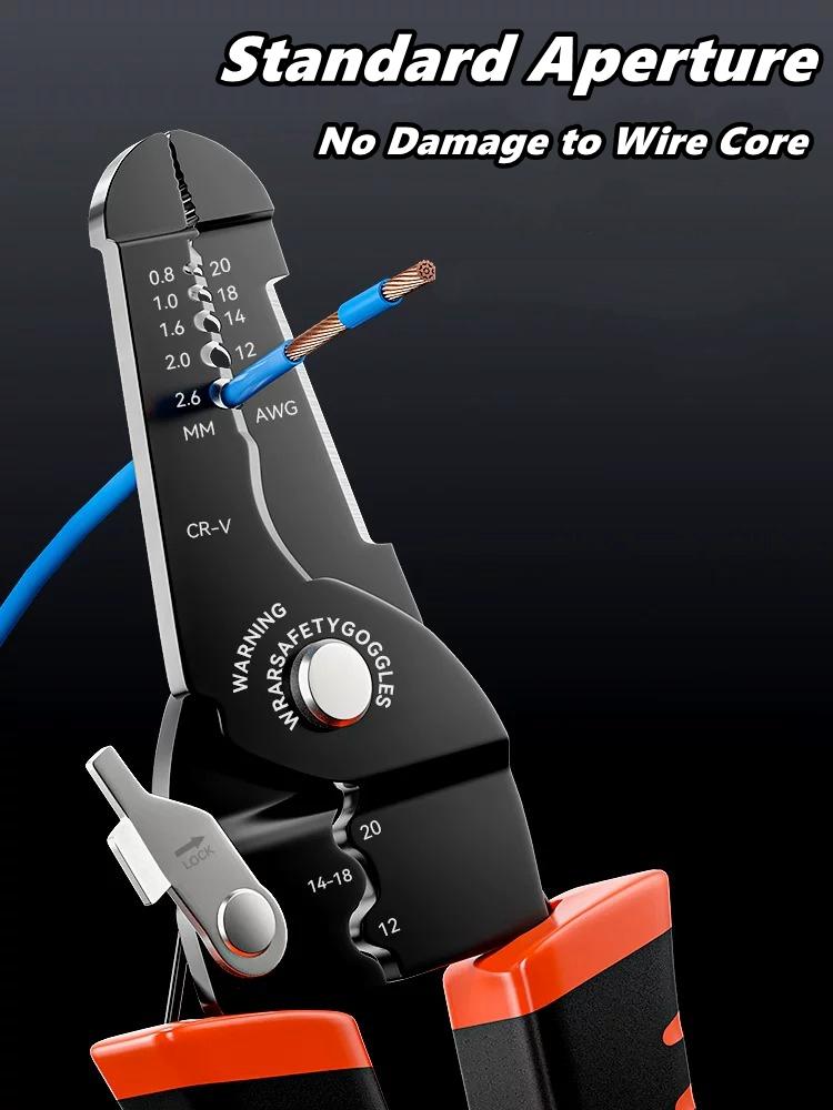 Multi-Functional Electrician Wire Cutter/Stripper/Crimper Wire Stripping Cutting Crimping Plier For Peeling & Network Cabling