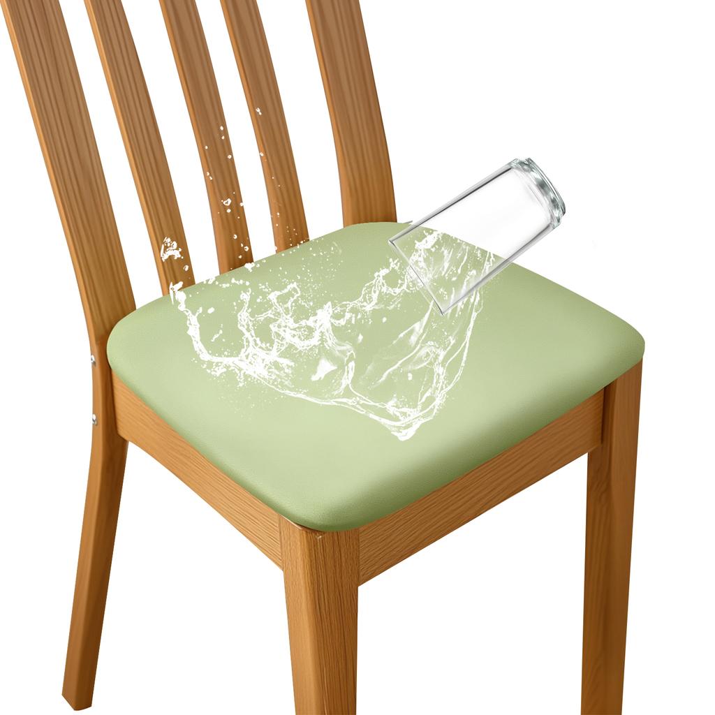 4/8 Buc Huse de Scaun Impermeabile din Piele PU pentru Sala de Mese Huse Elasticizate pentru Pernele Scaunelor de Dining Huse Protectoare pentru Scaune de Bucătărie