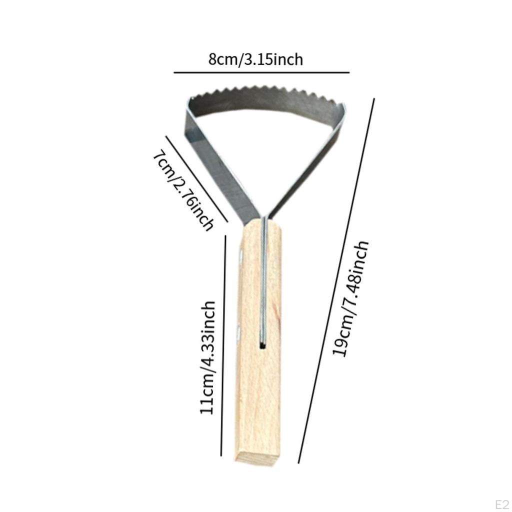 Ręczne narzędzie do skrobania trawy, odchwaszczania, wygodny drewniany uchwyt, wielofunkcyjne do ogrodu