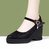 2025 Hot Sale Women's Shoes Buckle Strap Women's High Heels Fashion Crystal Office and Career Sexy Pointed Toe Shoes for Women