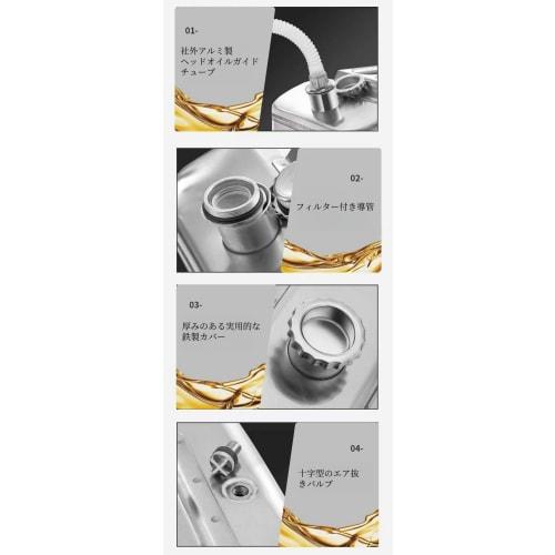 Sivro 10L Stainless Steel Motorcycle Gasoline Can, Horizontal Type, Emergency Can, Portable, Essential for Outdoor Activities, Travel, First Aid, and