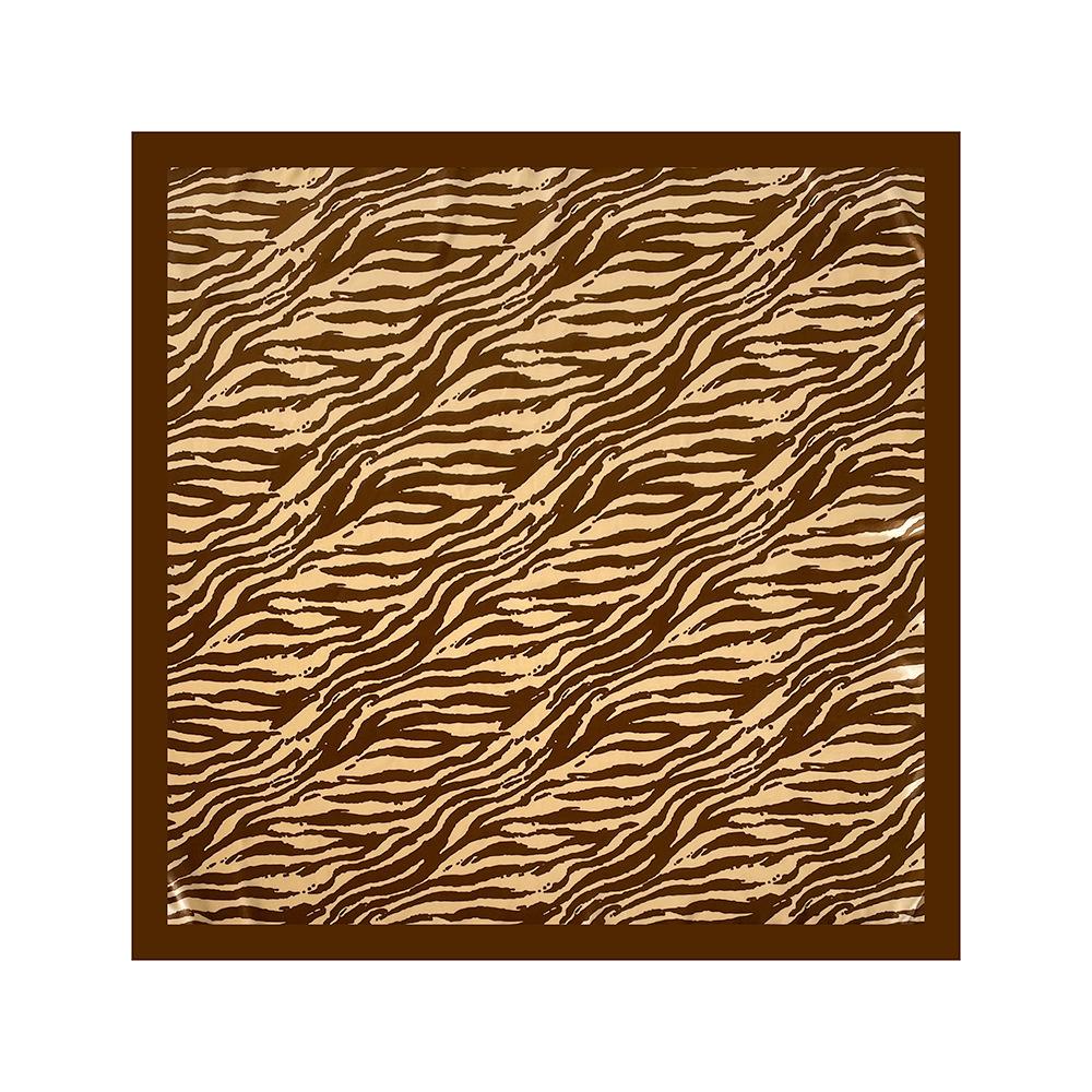 90cm silk scarf zebra pattern women's new arrival bag headscarf shawl artificial silk satin printing square scarf