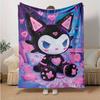 1pc Night Adventure Kuromi Blanket, Soft Throw for Home Decor, Gift Idea for Family and Friend, Living Room, Travel, Camping, Car Blankets, Beach, Off