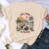 Funny Cute Panda Printed T Shirt for Women Summer Short Sleeve Cartoon Casual Creative T-shirt Vintage Round Neck Clothes