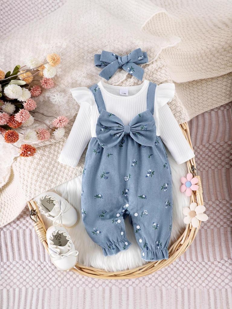 Podzim 2025 Roztomilá bílá košile s dlouhým rukávem a vícebarevným potiskem pro miminka, pro evropský a americký trh