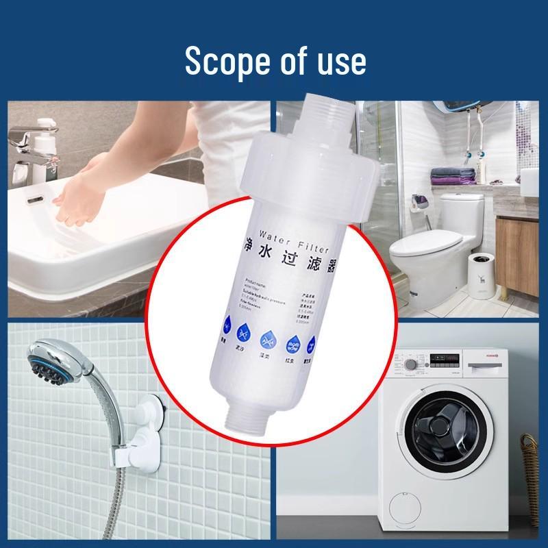 Household Water Purifier: Shower Head, Washing Machine, Toilet Filter Cartridge with Replaceable PP Cotton Core