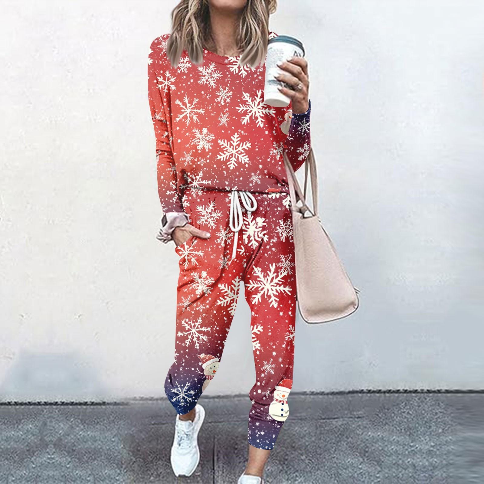 

Наборы для женщин, комплекты из 2 предметов, рубашки с длинными рукавами и круглым вырезом, спортивные штаны на шнурке, карманные комплекты M