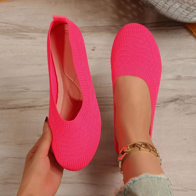 New Round Toe Flat Single Shoes for Women's Casual Slot-toe Lazy Shoes